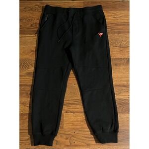 Fuerza Black Joggers Mens Large Tapered Sweatpants Athleisure